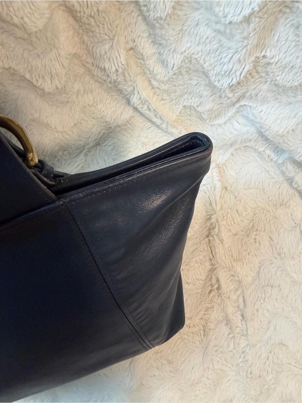 πVintage!! Coach mini Waverly navy blue leather with a gold hardware - Picture 12 of 14